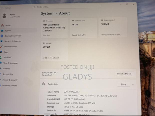 Laptop Microsoft Surface Pro 7 16GB Intel Core i7 SSD 512GB - thumbnail 7
