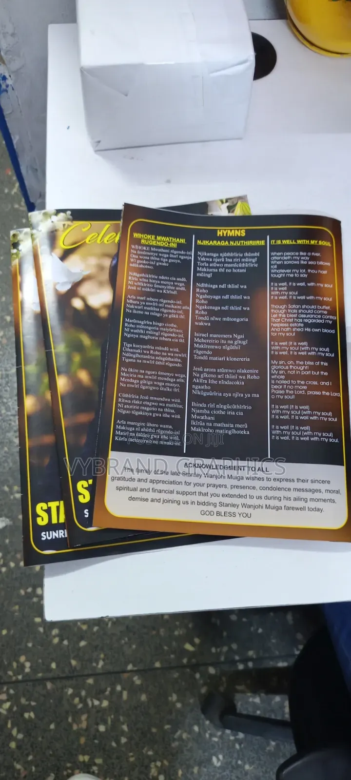 Elegantly Designed Page Funeral Programs