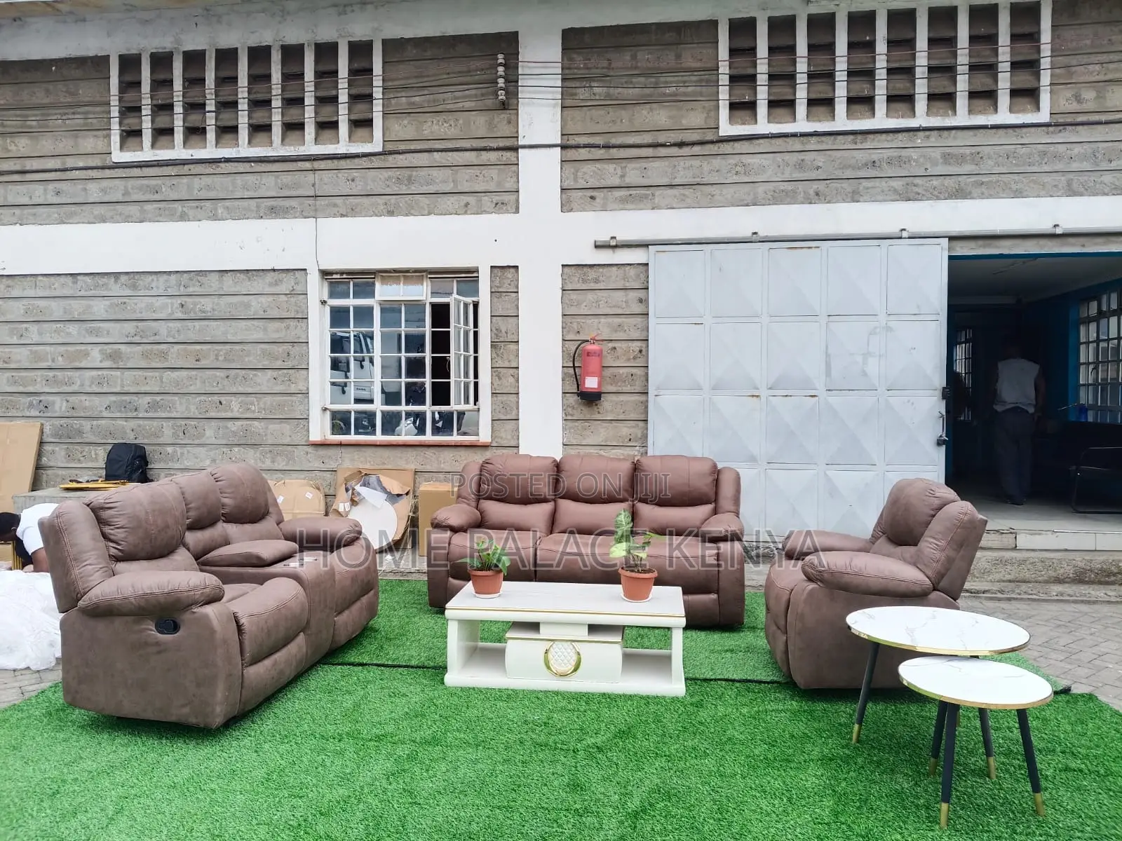 Home Sofa; Complete 3-2-1 Leather Recliner Sofa Set for Living Rooms