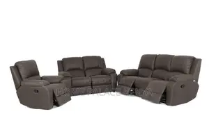 Home Sofa; Complete 3-2-1 Leather Recliner Sofa Set for Living Rooms