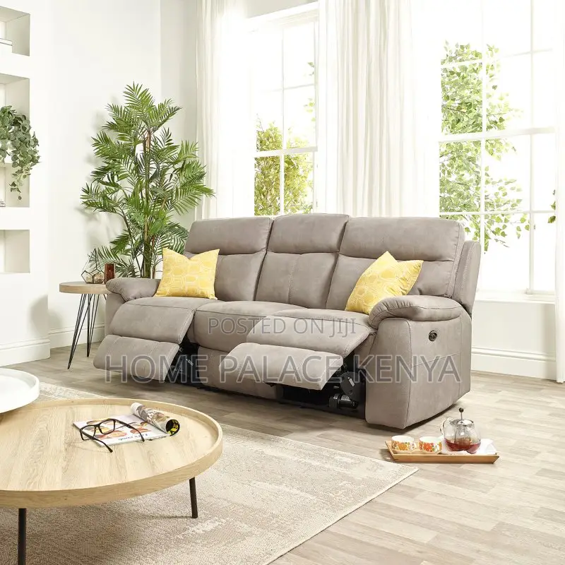 Home Sofa; Complete 3-2-1 Leather Recliner Sofa Set for Living Rooms