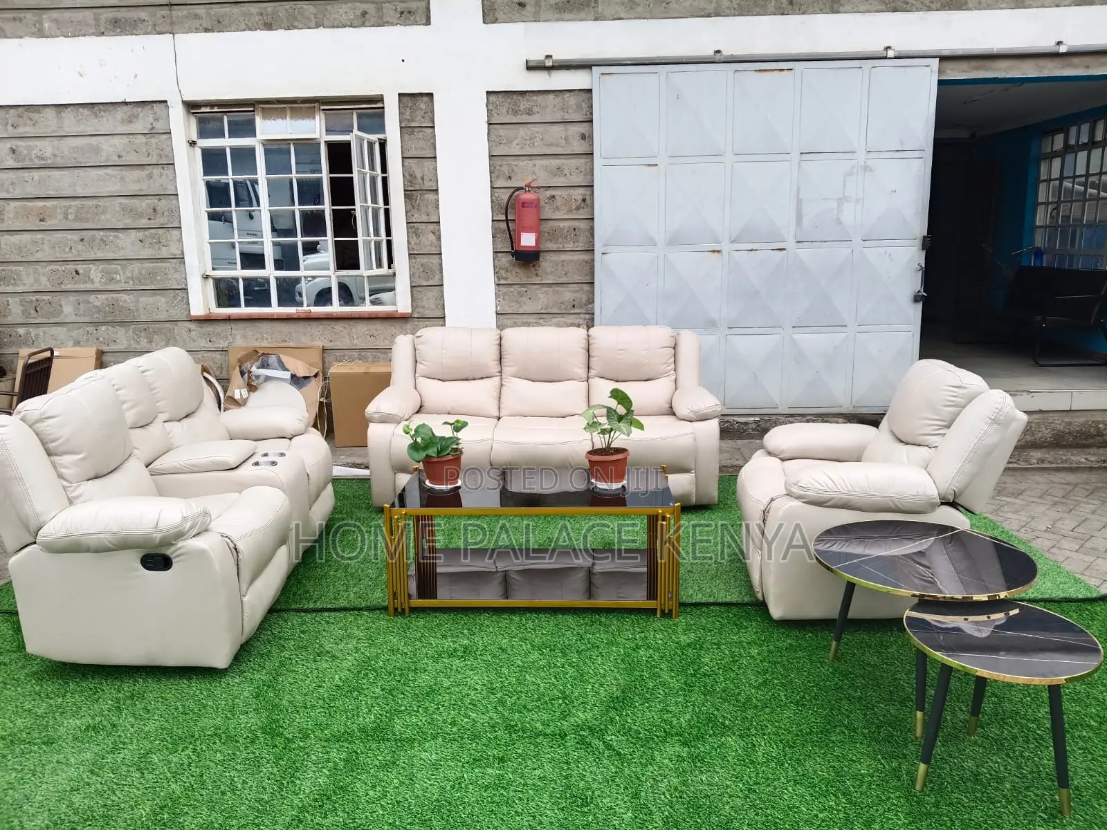 Home Sofa; Complete 3-2-1 Leather Recliner Sofa Set for Living Rooms