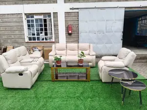 Home Sofa; Complete 3-2-1 Leather Recliner Sofa Set for Living Rooms