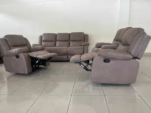 Home Sofa; Complete 3-2-1 Leather Recliner Sofa Set for Living Rooms