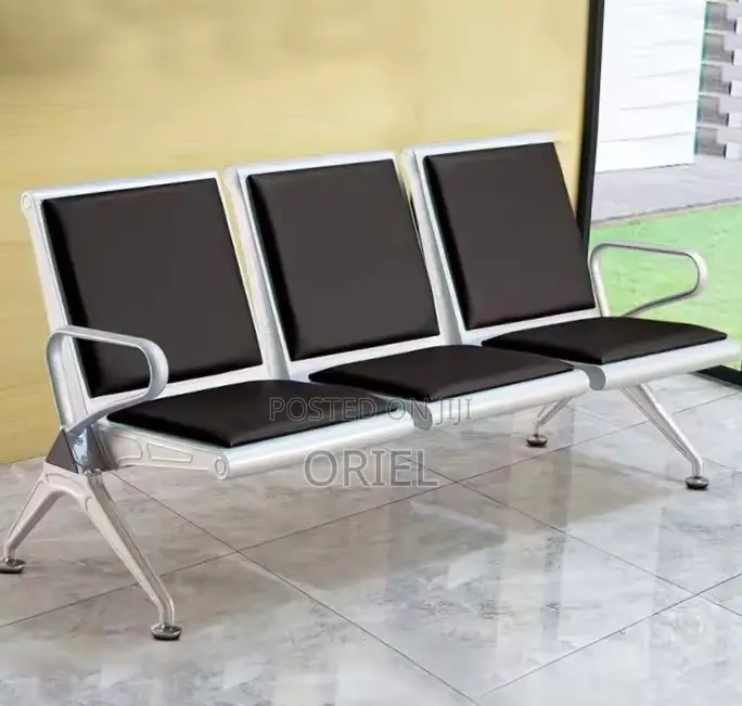 Office Waiting Bench : 3-Seater Visitor Bench