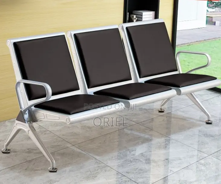 Office Waiting Bench : 3-Seater Visitor Bench