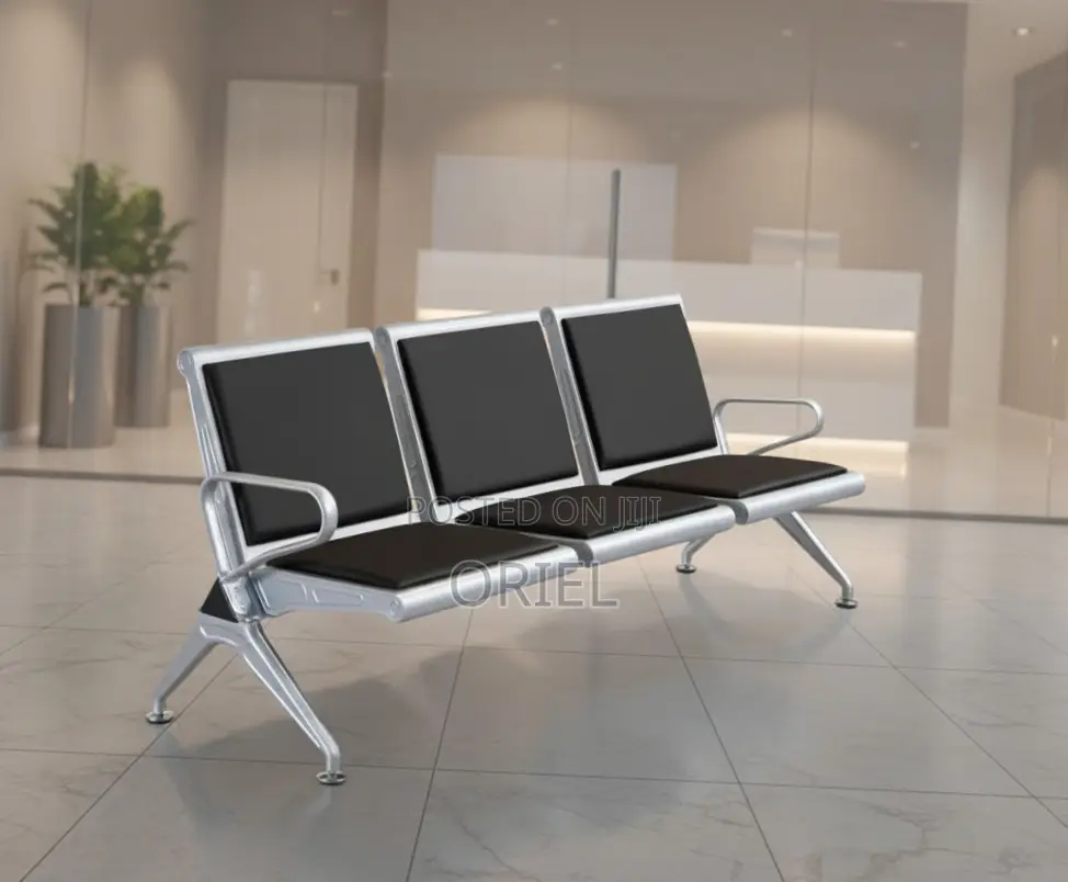 Office Waiting Bench : 3-Seater Visitor Bench