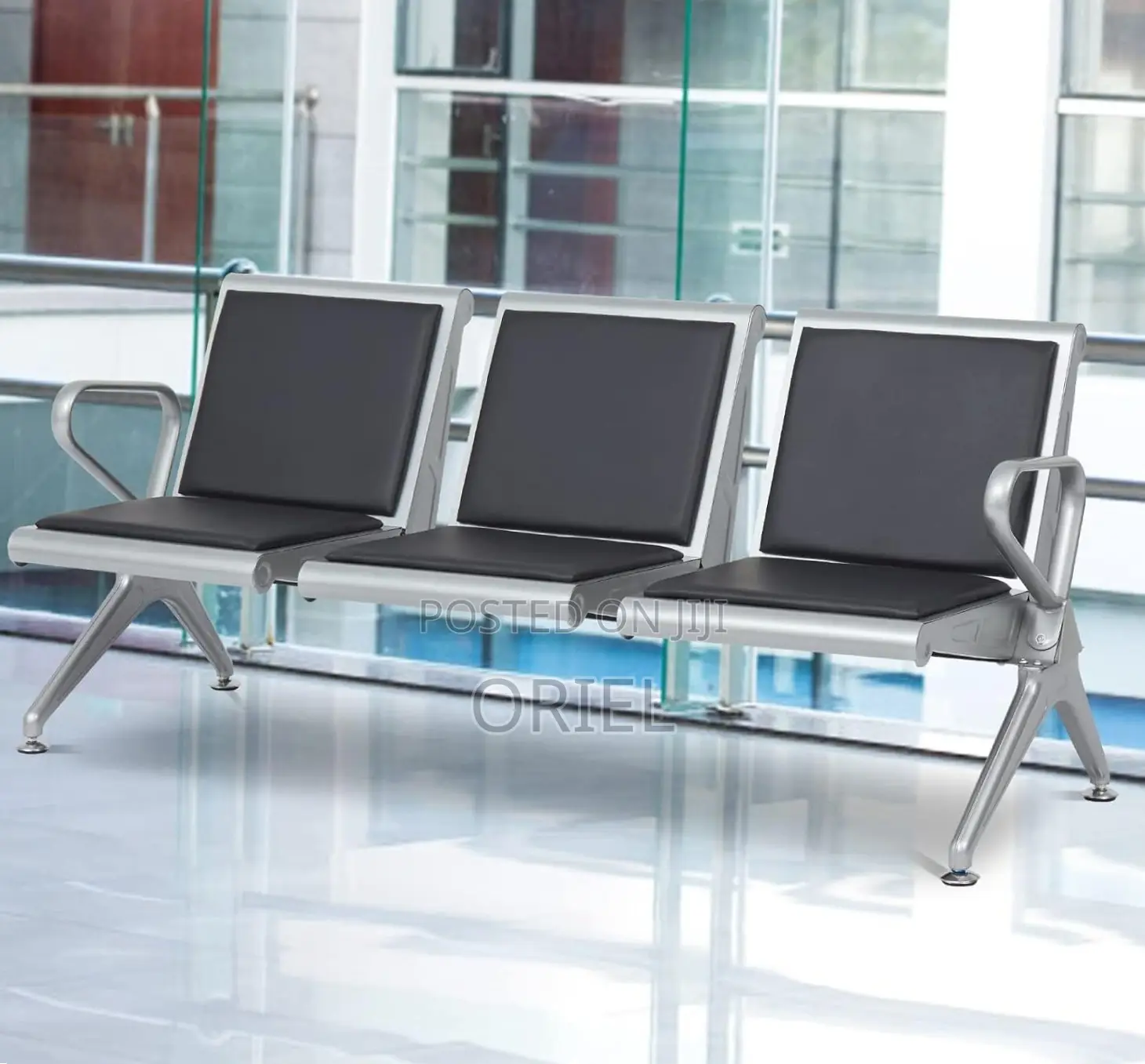 Office Waiting Bench : 3-Seater Visitor Bench