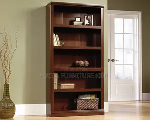Office Bookshelf; 5-Tier Wooden Office Bookshelf