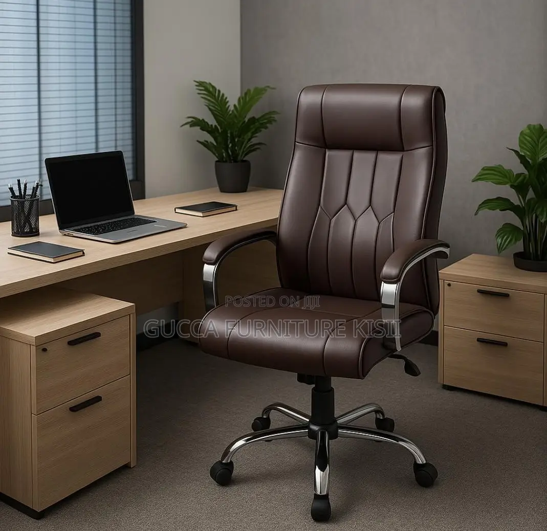 Office Chair; Brown Executive Office Chair