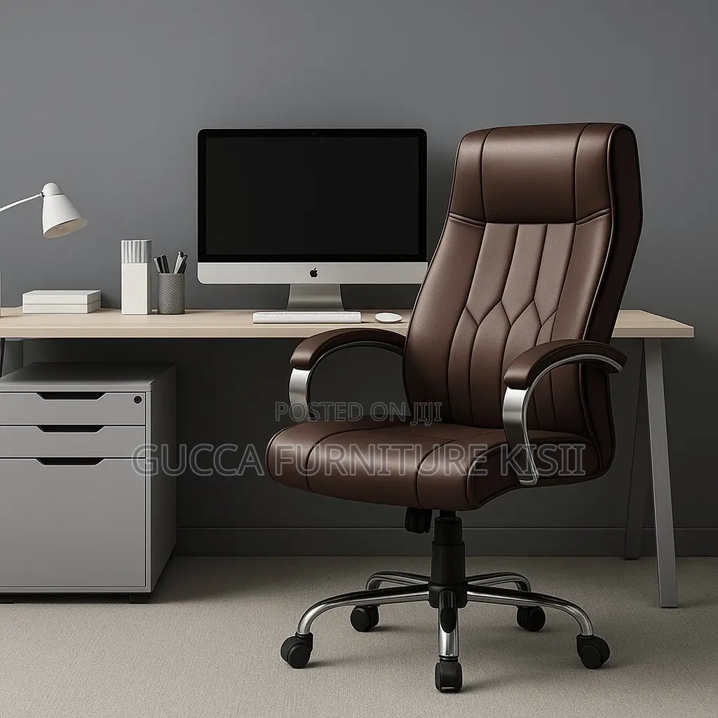 Office Chair; Brown Executive Office Chair