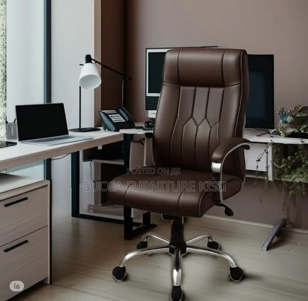 Office Chair; Brown Executive Office Chair