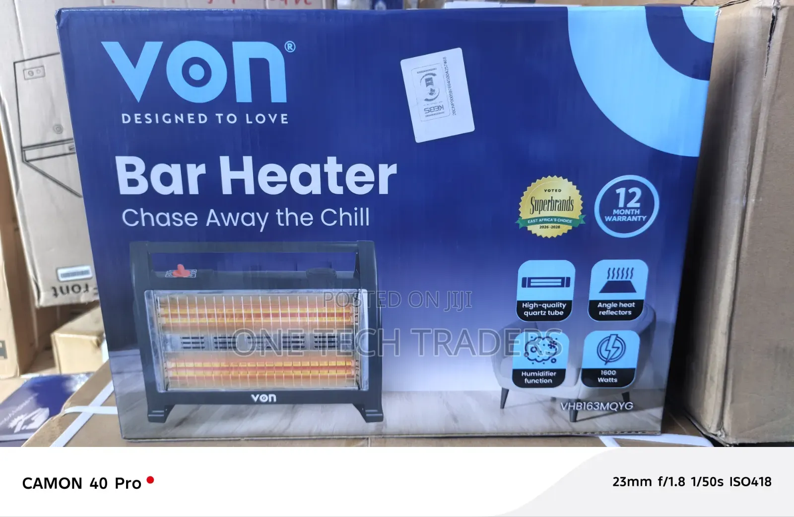 Von Room Heater With Humidifier