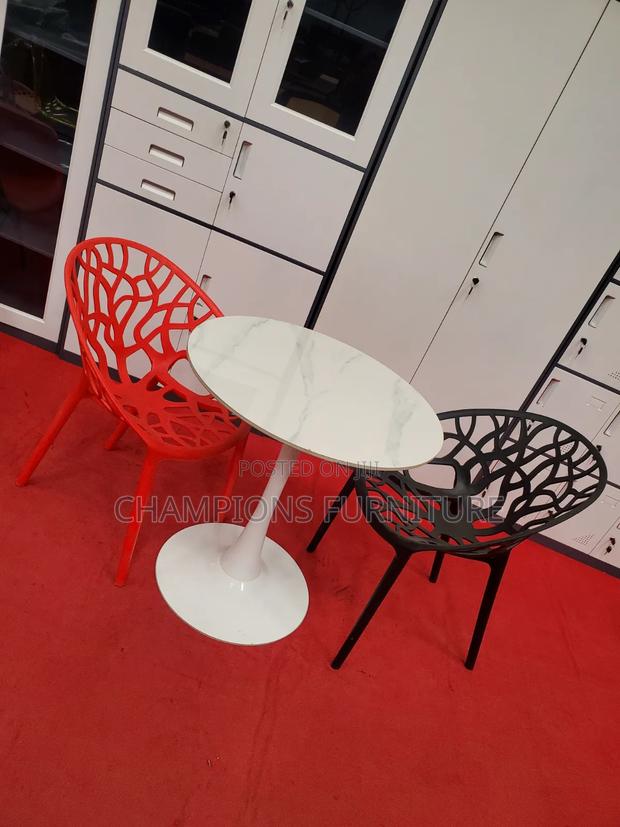 White Tulip Dining Table and Tree Chairs Set - thumbnail 3
