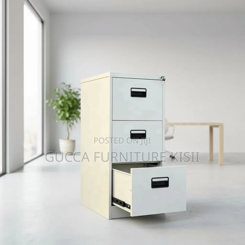 Office Cabinet; 3-Drawer Steel Office Cabinet