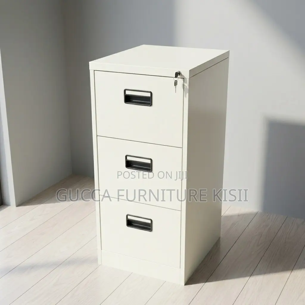 Office Cabinet; 3-Drawer Steel Office Cabinet