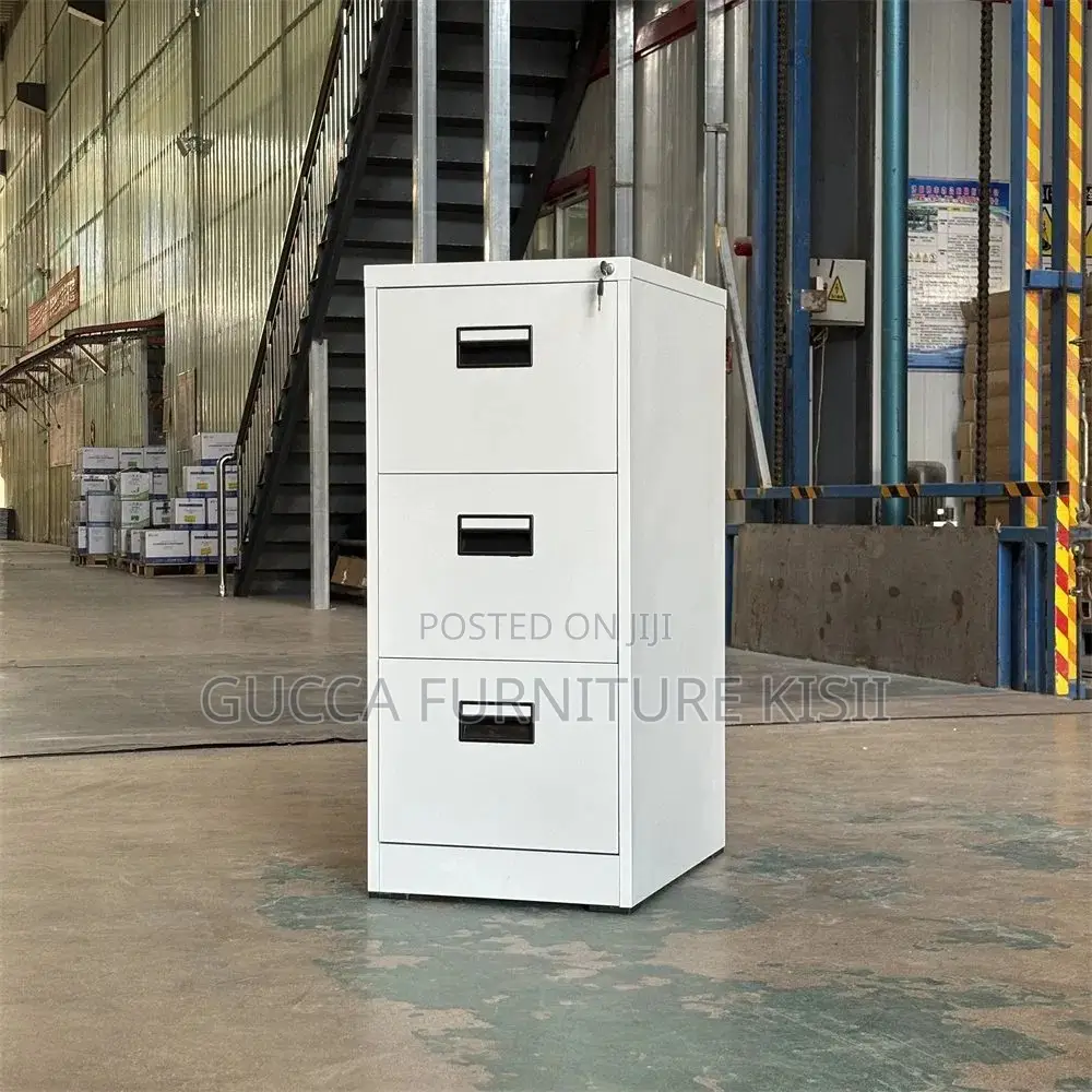 Office Cabinet; 3-Drawer Steel Office Cabinet