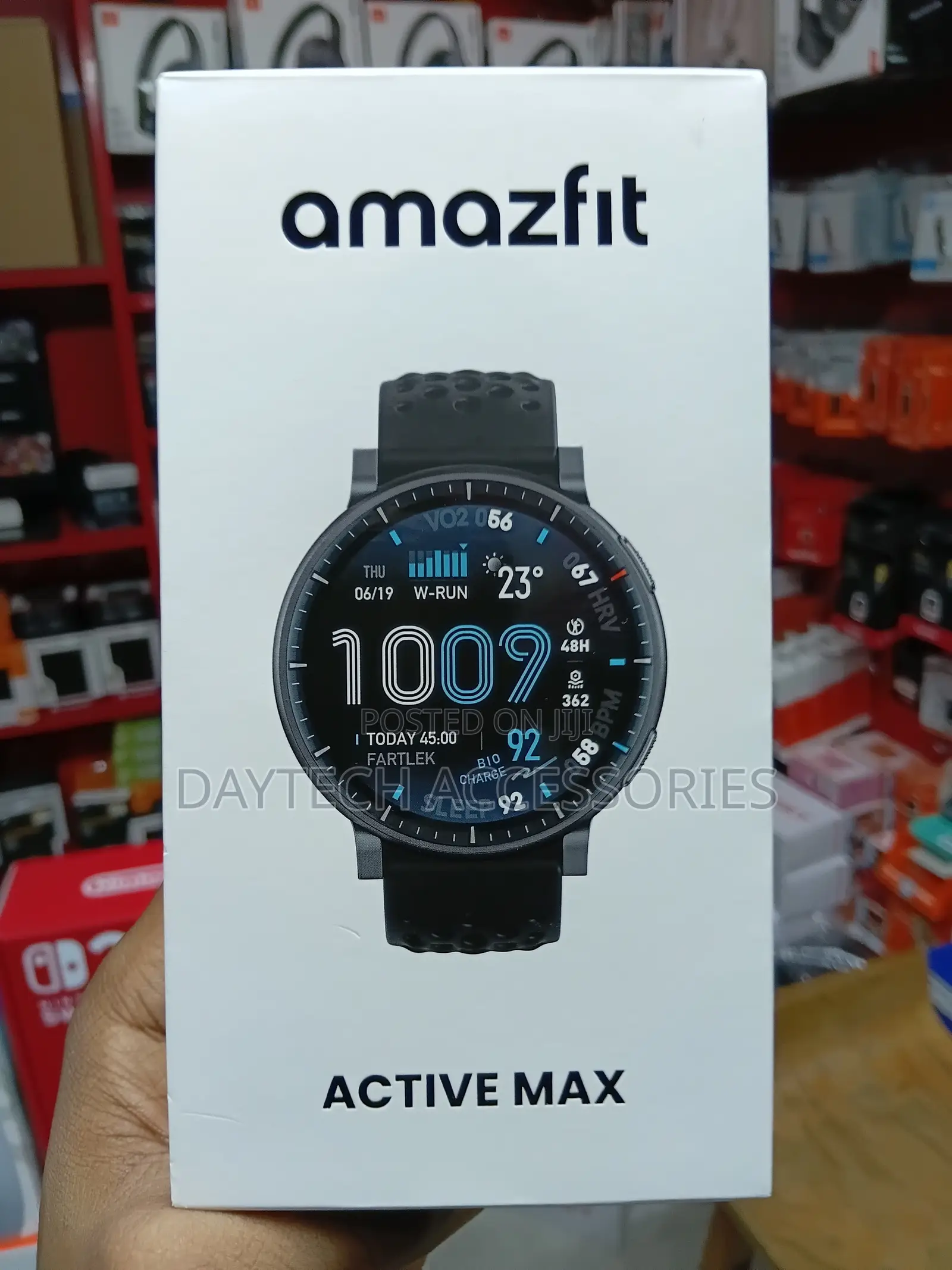 Amazfit Active Max Smartwatch Featuring a Prominent Circular Display.
