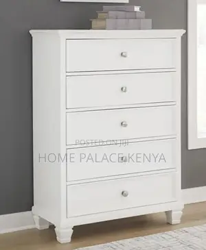 Home Drawer Chest;Elegant Wooden 5-Drawer Storage Cabinet for Bedrooms