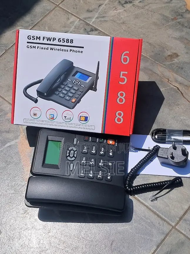 6588 Fixed Wireless GSM Office Desk Phone With LCD Display