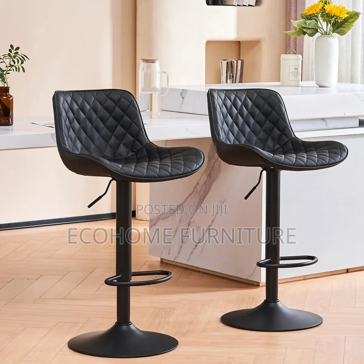 Bar Stool ; Black ,Adjustable Height