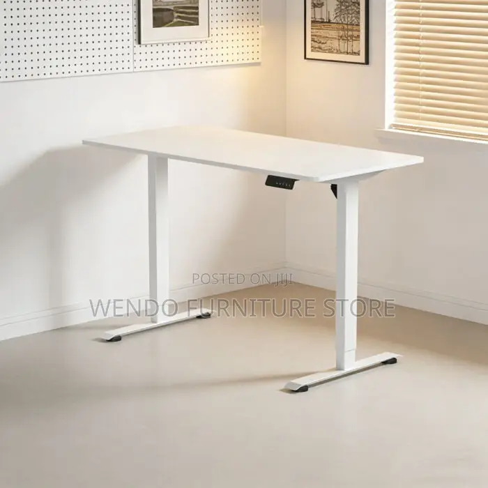 Office Desk; 120cm Adjustable Free Standing Height Desk