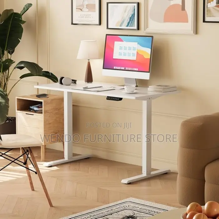 Office Desk; 120cm Adjustable Free Standing Height Desk