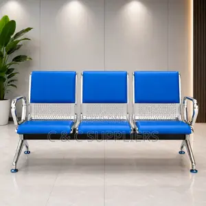3-Link Padded Hall Way Waiting Bench.