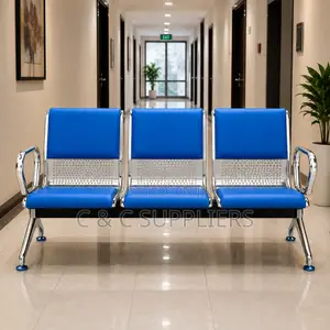 3-Link Padded Hall Way Waiting Bench.