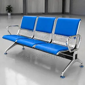 3-Link Padded Hall Way Waiting Bench.