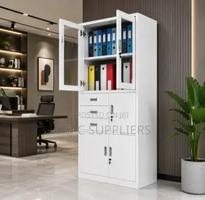 Office Metallic Cabinet With a Safe.