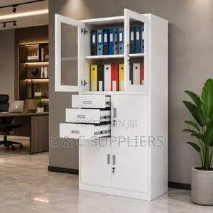 Office Metallic Cabinet With a Safe.