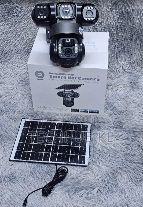 Solar Powered 4G Triple Lens Security Camera for Outdoor Monitoring