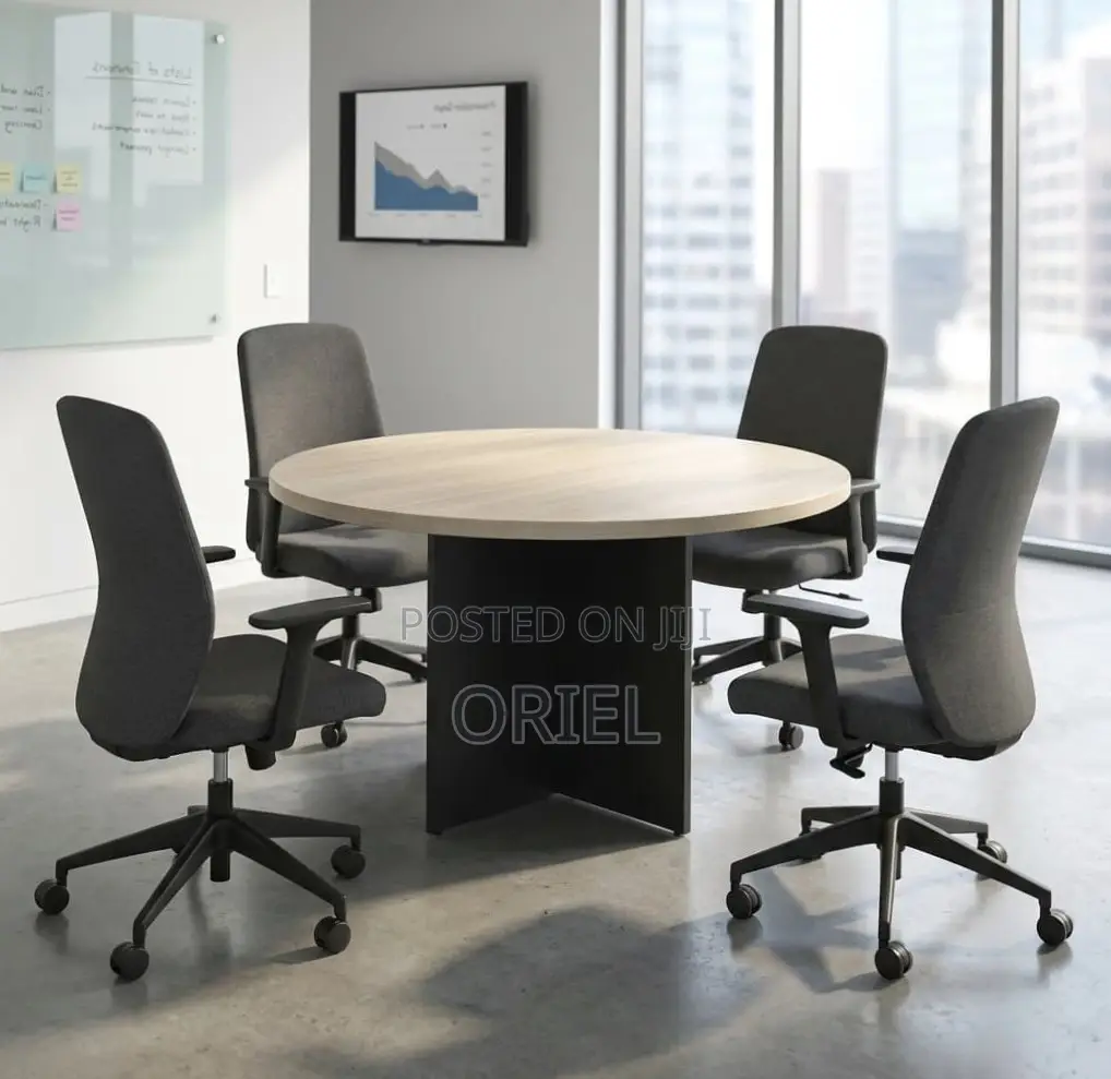 Office Boardroom Table : 1200MM Round Meeting Table