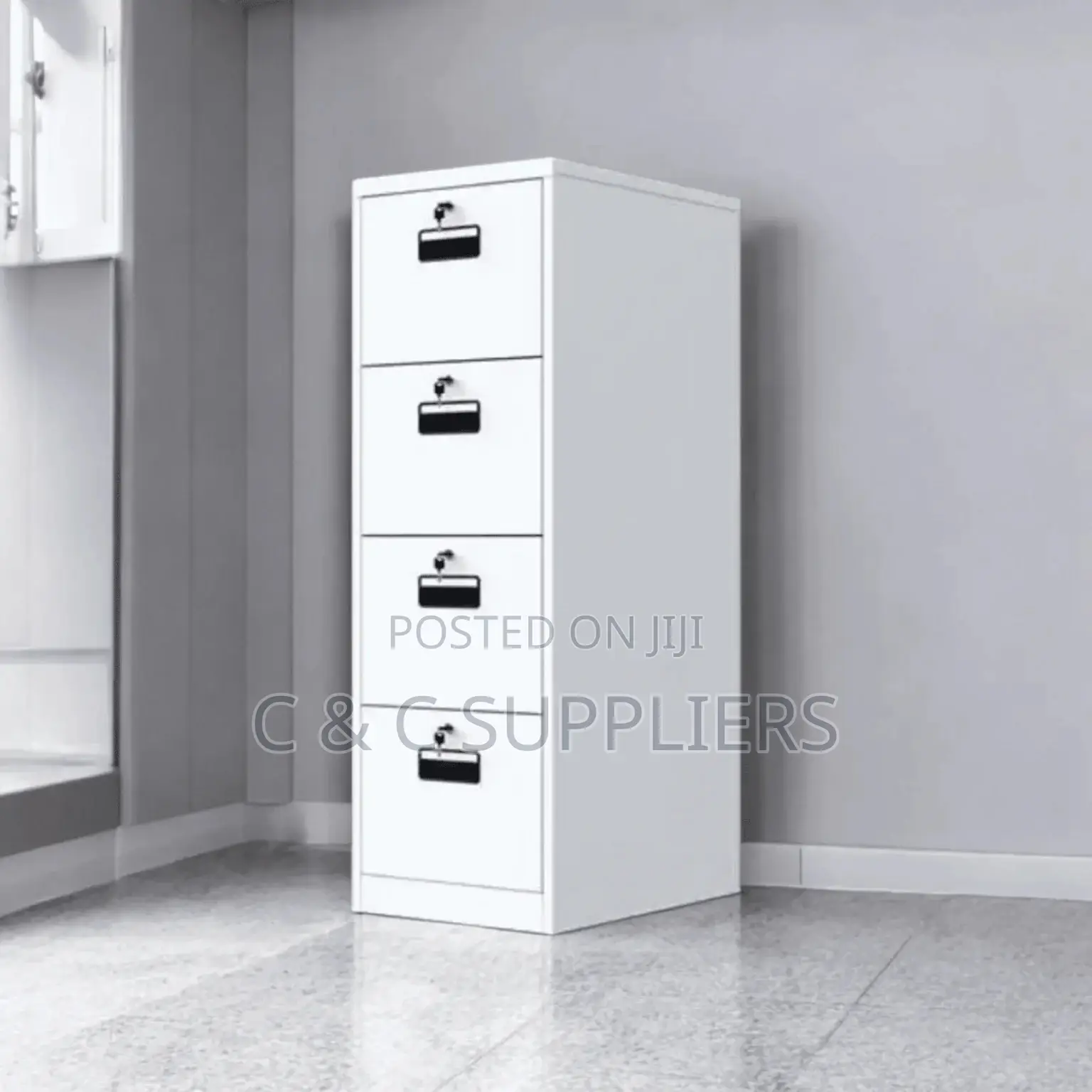 4-Drawer Lockable Cabinet.