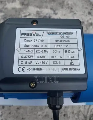 FREEVEL QB-60 Peripheral Water Pump/0.5 Booster Water