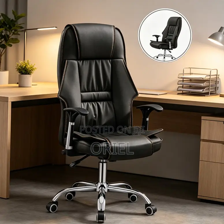 Office Desk : PU Leather Executive Staff Chair