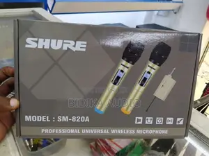 Brand New Shure SM-820A Wireless Mic Set – Dual Gold Handhelds