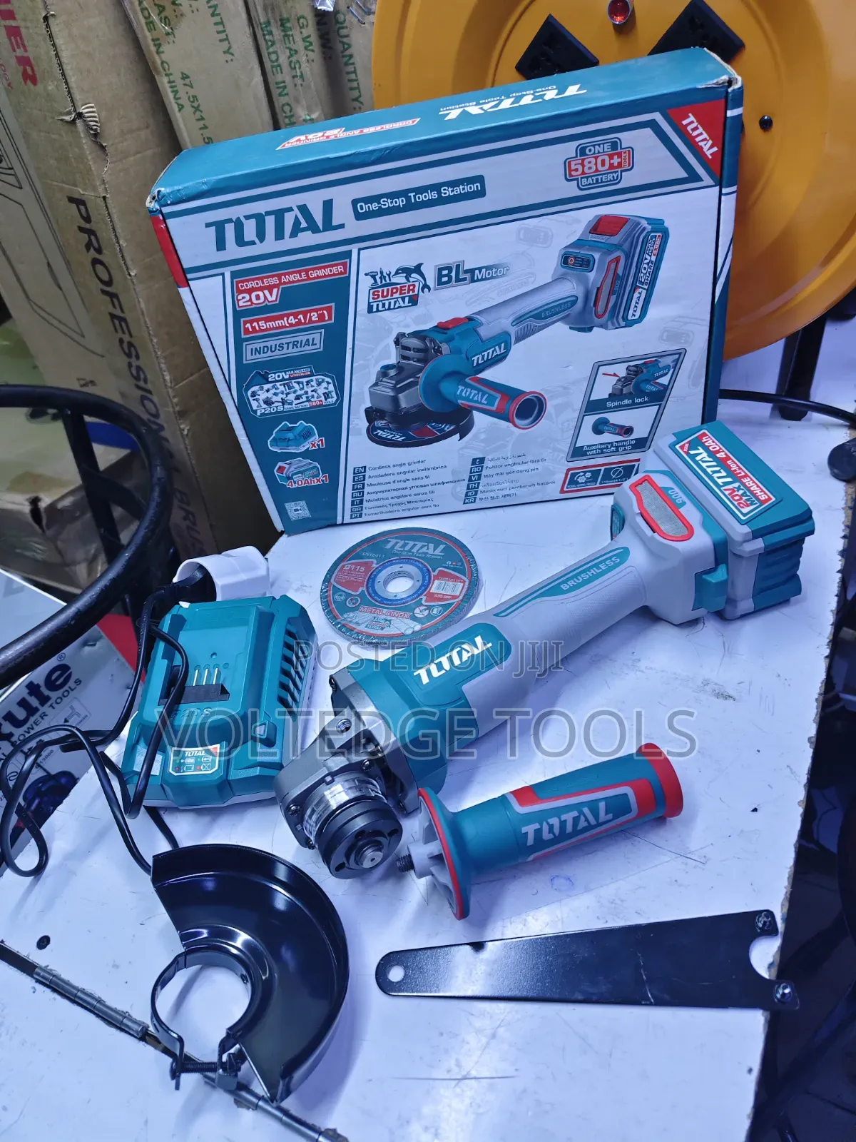 Total 20v Cordless Angle Grinder/Brushless Motor