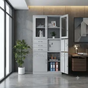 Office Cabinet; Two Doors Steel Secured Storage Cabinet