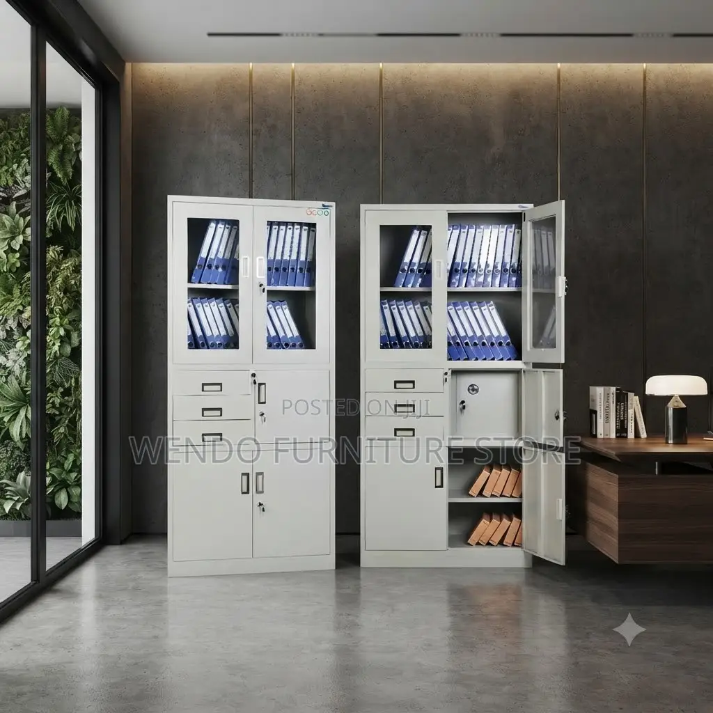 Office Cabinet; Two Doors Steel Secured Storage Cabinet