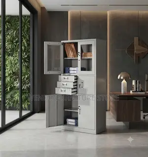 Office Cabinet; Two Doors Steel Secured Storage Cabinet