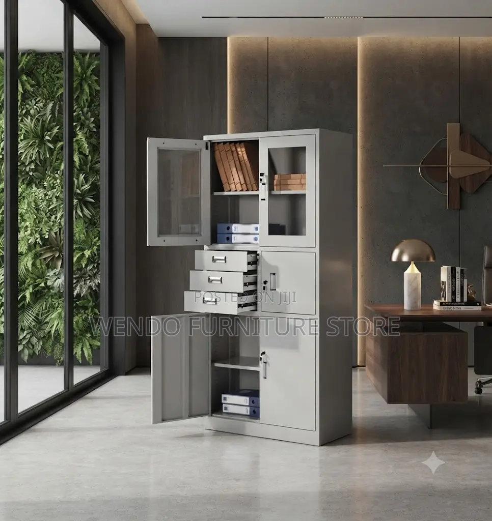 Office Cabinet; Two Doors Steel Secured Storage Cabinet
