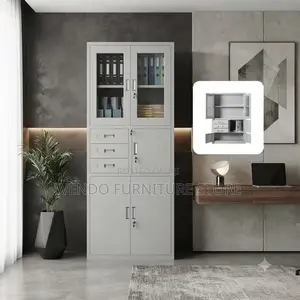 Office Cabinet; Two Doors Steel Secured Storage Cabinet