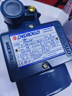 Pedrollo PKm 60 Peripheral Booster Water Pump (0.5 HP) — Brand New