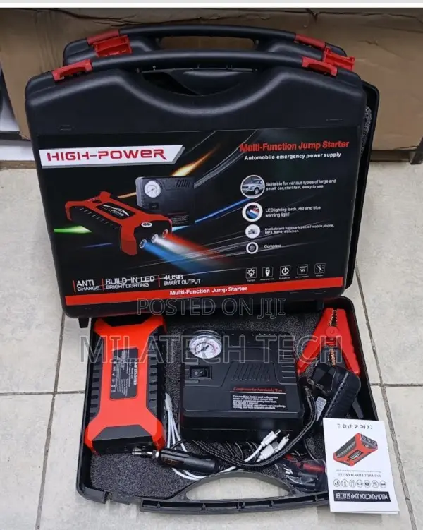 High Power Car Jump Starter With Tyre Inflator