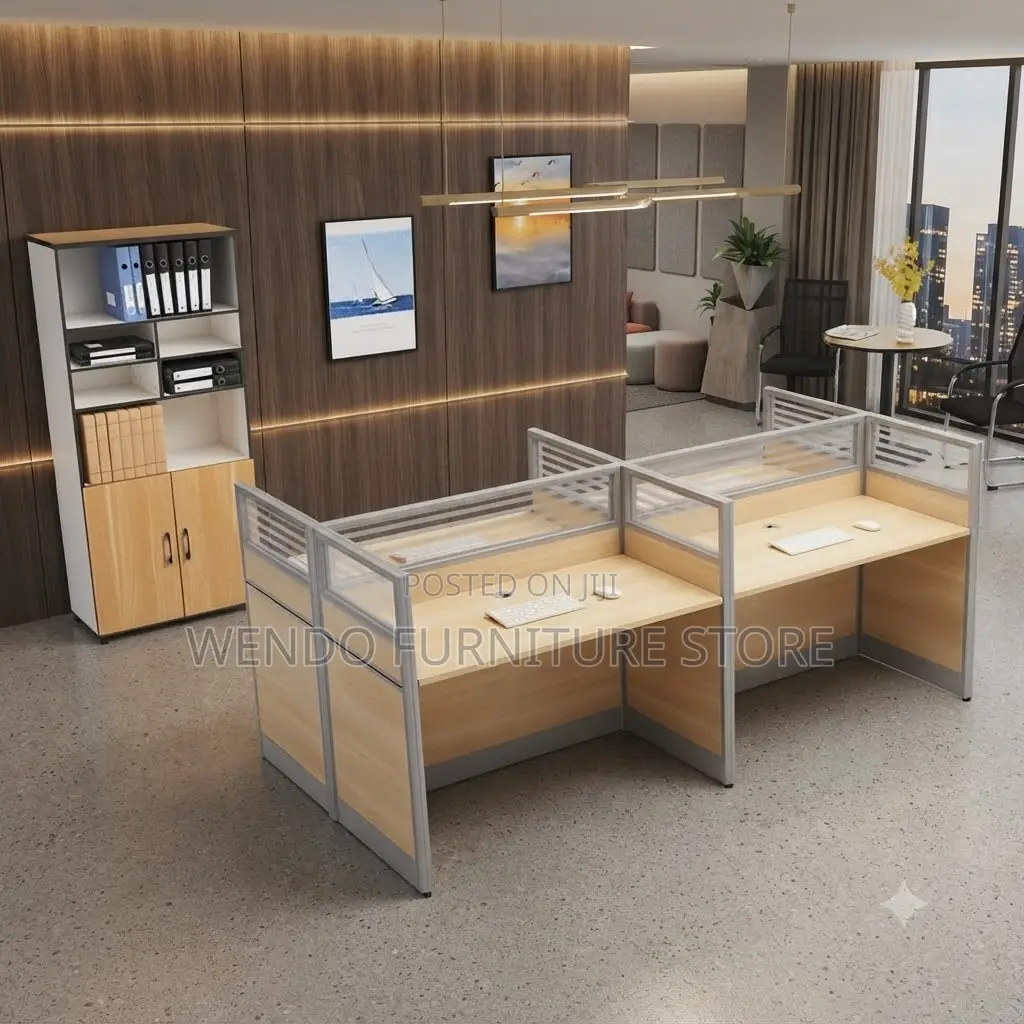 Office Workstation; Four Users Divided Way Workstation