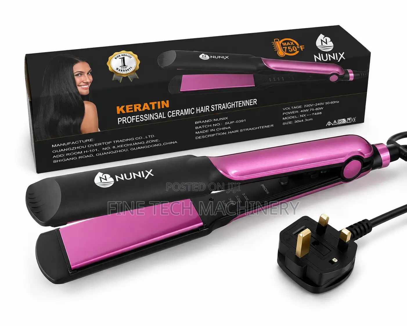 Nunix Professional Ceramic Hair Straightener