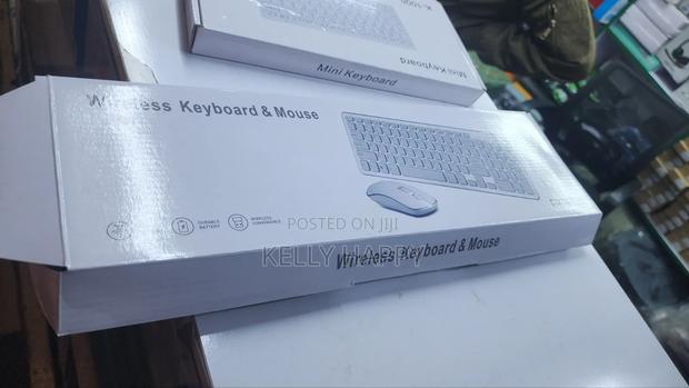 White Wireless Keyboard and Mouse - thumbnail 2