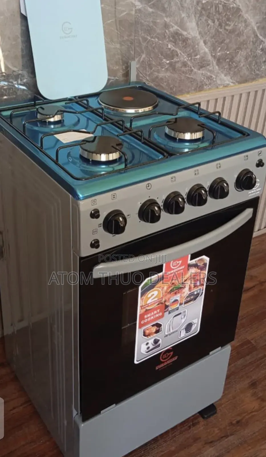 *Eurochef Free Standing 3 Gas Burner +1 Electric Cooker .